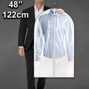 122cm Garment Carrier Bag Suit Coat Clothes Dress Cover Protector Storage Bags