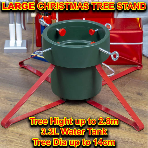 🎄Christmas Tree Stand Xmas Base Holder Large Water Tank Metal Legs Heavy Duty