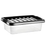 6L Plastic Storage Box Boxes Lid Handles Food Container Home Kitchen Office Box