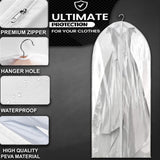 183cm Hanging Suit Dress Coat Travel Bag Extra Large Clothes Cover Storage Zip