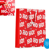 🎅Luxury Christmas Gift Bag With Handles Red HoHoHo Glitter Xmas Present 25x21cm