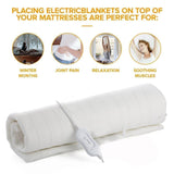 Single Electric Blanket Heated Under Blanket Warm Fast Heat Up Comfort Control