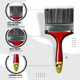 2 Pack 3 & 4 Inch Paint Brush Set Painting Decorating Fine Brushes PRO DIY UK