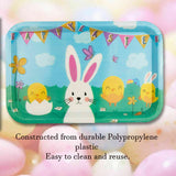 Easter Serving Tray Rectangular Plastic Food Drink Treat Kitchen Party Table