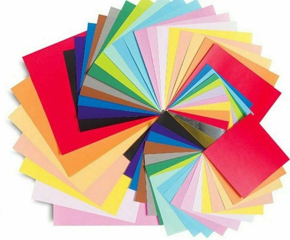 A4 Activity Coloured 100 Sheets Sugar Paper Arts Craft Card Assorted 60 Gsm UK