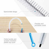 Long Sink Drain Cleaning Brush Unblock Kitchen Bathroom Flexible Tool Loo Bend