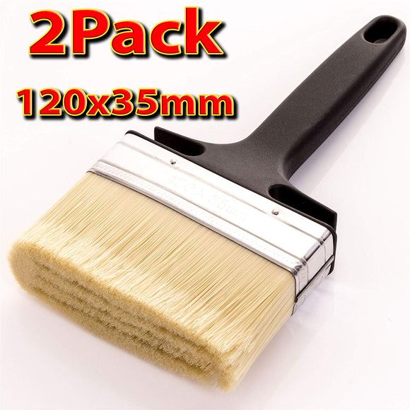 2x 120x35mm Paint Brush Wallpaper Paste Painting Emulsion Walls Ceilings Fence