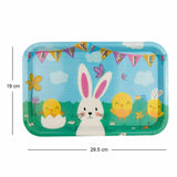 Easter Serving Tray Rectangular Plastic Food Drink Treat Kitchen Party Table