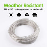 20M Clothes Line Washing Laundry Line Metal Core Plastic Coated Rope Outdoor