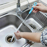 Long Sink Drain Cleaning Brush Unblock Kitchen Bathroom Flexible Tool Loo Bend